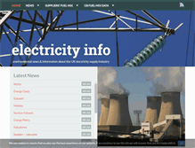 Tablet Screenshot of electricityinfo.org